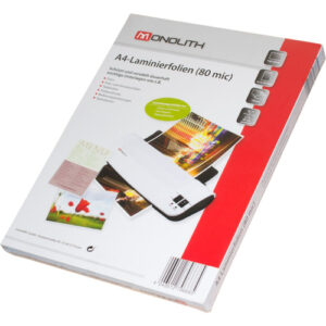 Фолио за ламиниране Monolith  A4 80 микрона, 100 листа