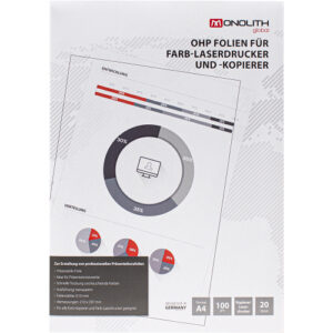 Фолио Monolith Transparen Laser (Плака) A4, 20 бр.