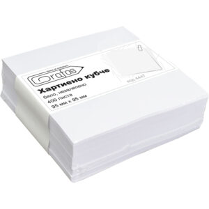 Листчета кубче 95/95 мм. бели, картонена поставка, 400 листа