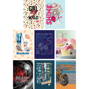 Тетрадка A5, широки редове, меки корици, 80 листа, офсет