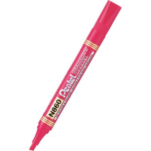 Перманентен маркер Pentel N860 скосен връх, червен, син, зелен, черен