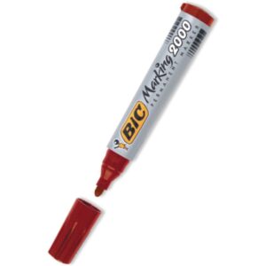 Перманентен маркер BIC 2000 кръгъл връх, червен, син, зелен, черен