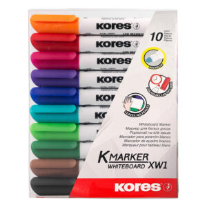 Борд маркер Kores XW1 кръгъл връх, 10 цвята