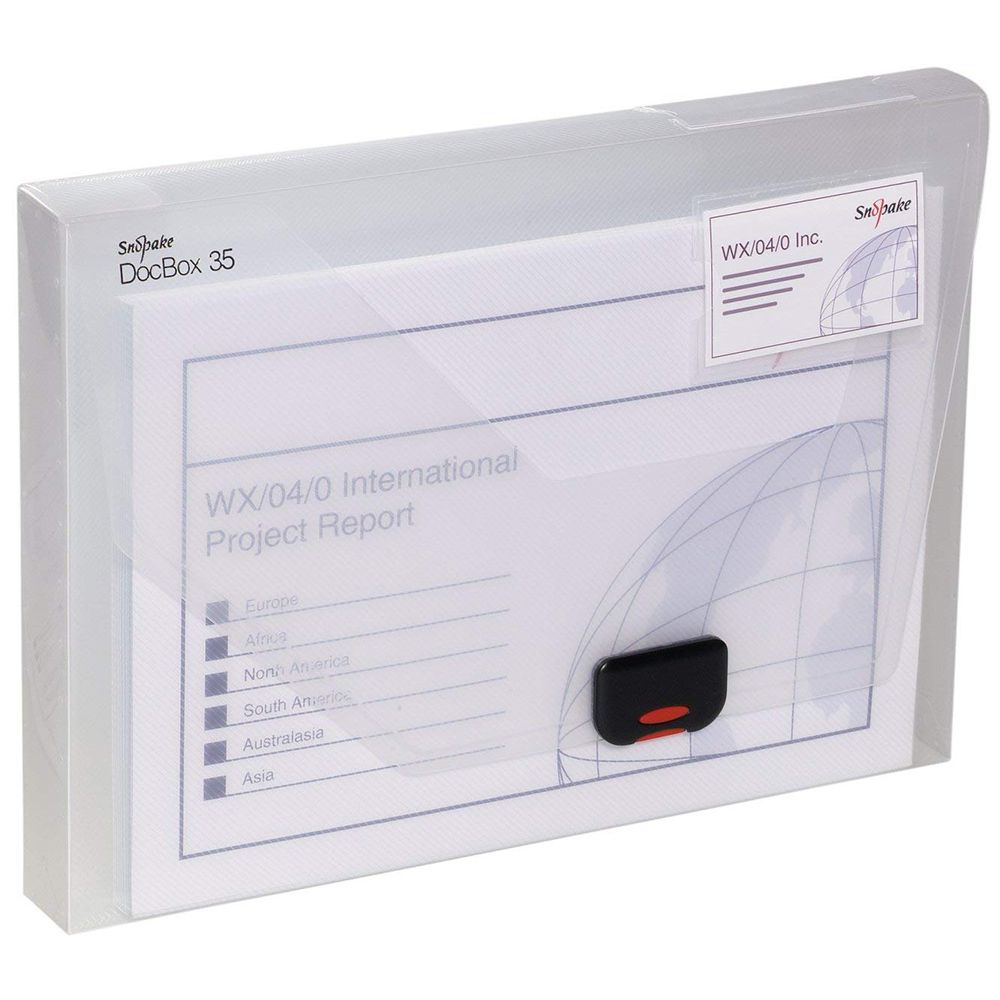 Кутия Snopake docbox А4 pp 35 мм. прозрачна - Image 1