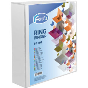 Папка 4D ринг 60 мм. Forofis A4 - 9 см. джоб бял