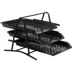 Хоризонтална поставка ARK PVC 3-ка черна