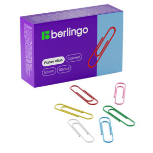 Кламери Berlingo 28/50 мм. винил, асорти