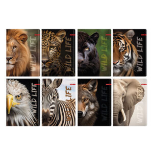 Тетрадка A5/A4 Ilijanum Wild Life UV 60 листа офсет