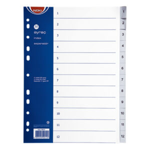 Разделител PVC Exxo A4 номерация 1-12