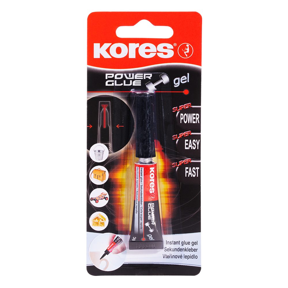Моментно лепило Kores гел 3 гр. - Image 1