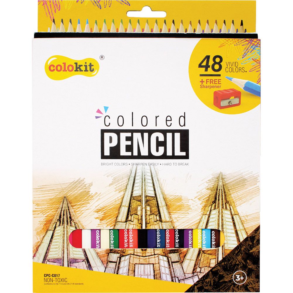 Цветни моливи Colokit 12/24/48 цвята + острилка - Image 1