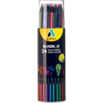 Цветни моливи Adel Blackline 24 цвята тубус