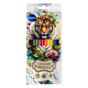 Цветни моливи Centrum Tiger 12 цвята дълги