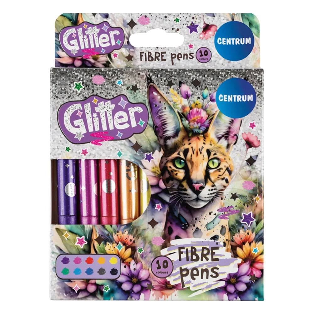 Флумастери Centrum Glitter 10 цвята - Image 1