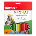 Цветни моливи Kores Kromas 12/24 цвята дълги