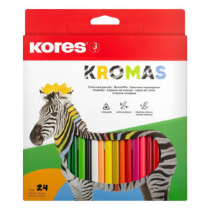 Цветни моливи Kores Kromas 12/24 цвята дълги