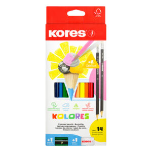 Цветни моливи Kores Kolores 12 цвята + острилка