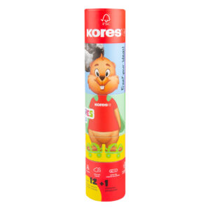 Цветни моливи Kores Jumbo 12 цвята тубус