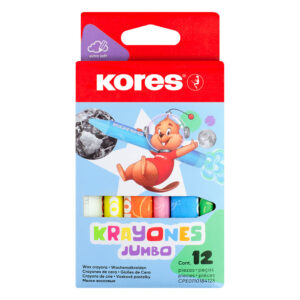 Восъчни пастели Kores Jumbo 12 цветни триъгълни