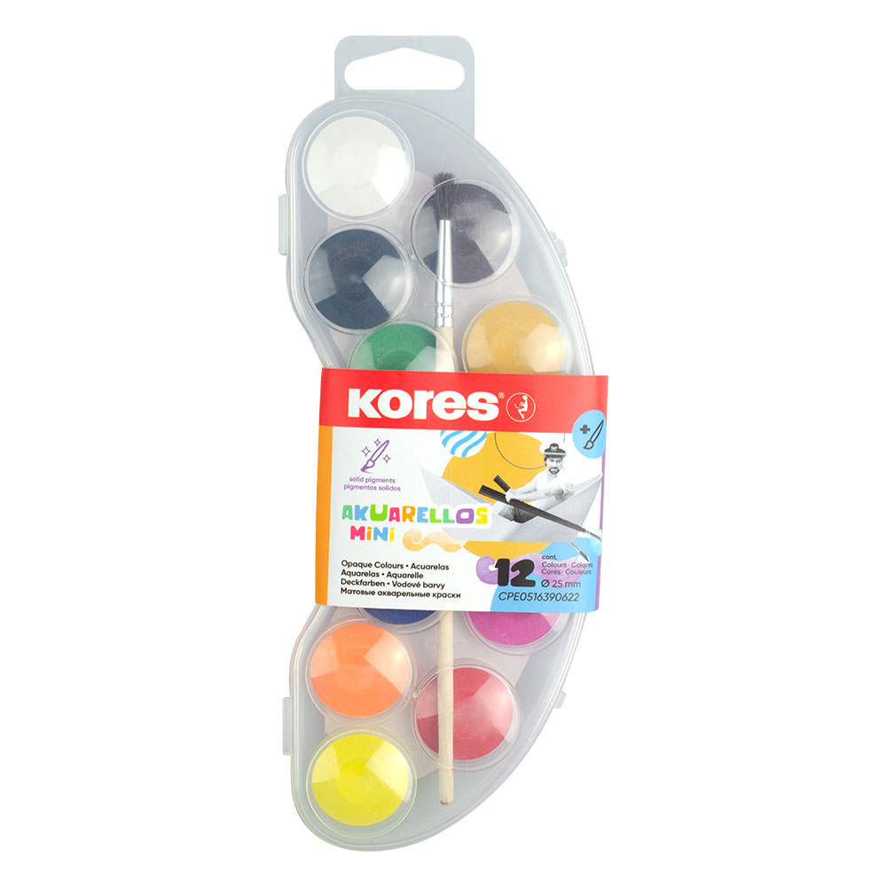 Акварелни бои Kores Neon Ф25 12 цвята - Image 1