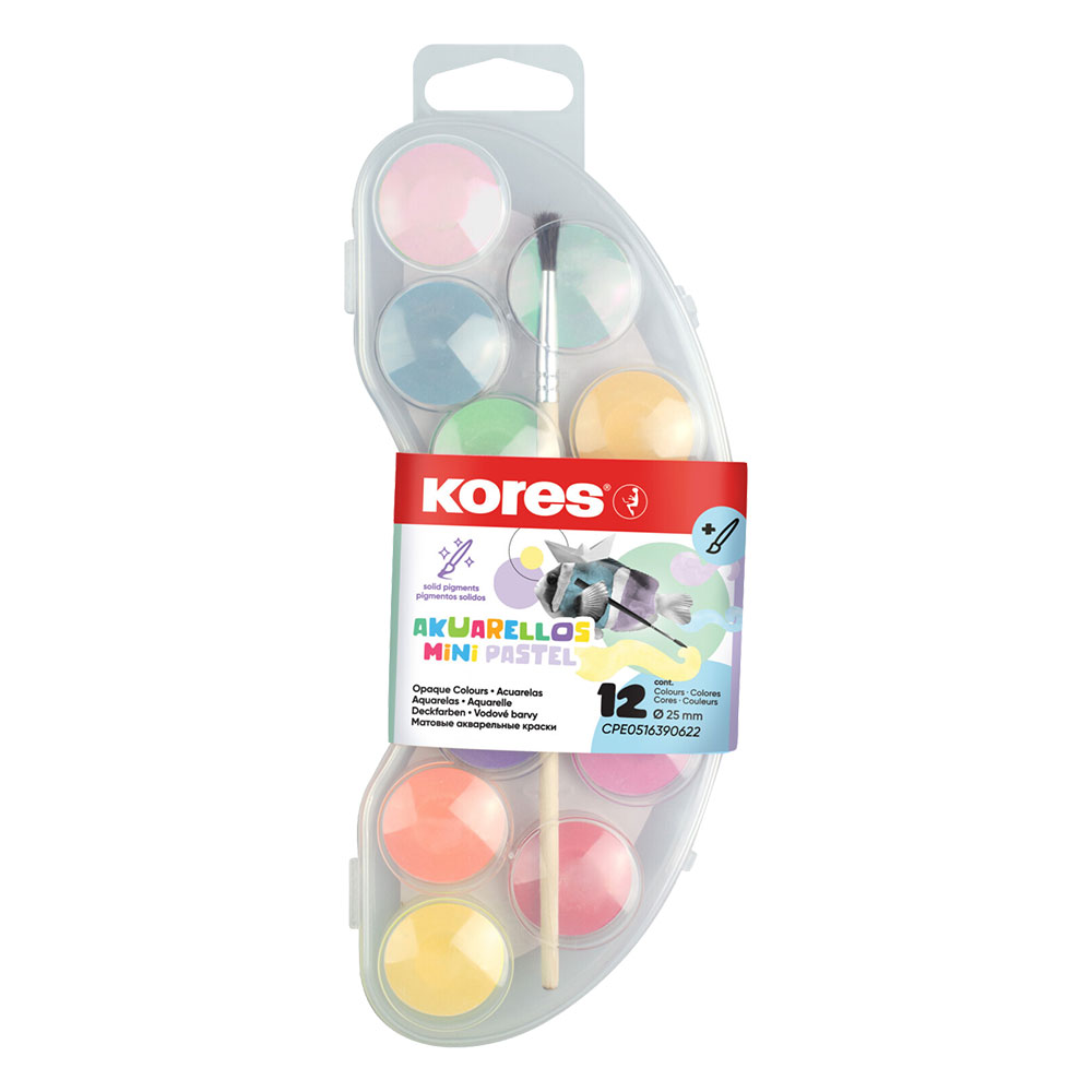 Акварелни бои Kores Pastel Ф25 12 цвята - Image 1