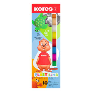 Пластилин Kores Neon 10 цвята 200 гр.