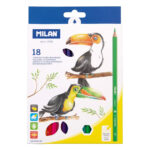 Цветни моливи MILAN TOUCAN 18 цвята дълги