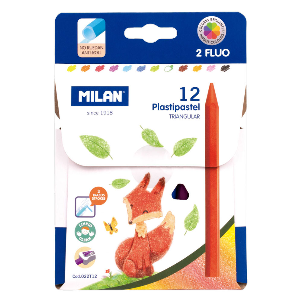 Пастели MILAN Plastipastel 12 цвята - Image 1