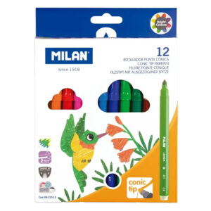Флумастери MILAN Conic 12 цвята
