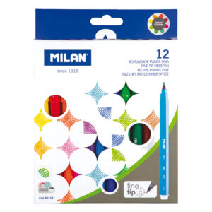 Флумастери MILAN Fine 80158 - 12 цвята