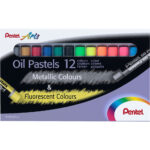 Маслени пастели Pentel Arts - Металик, Флуоресцент, Флуоресцент/Металик