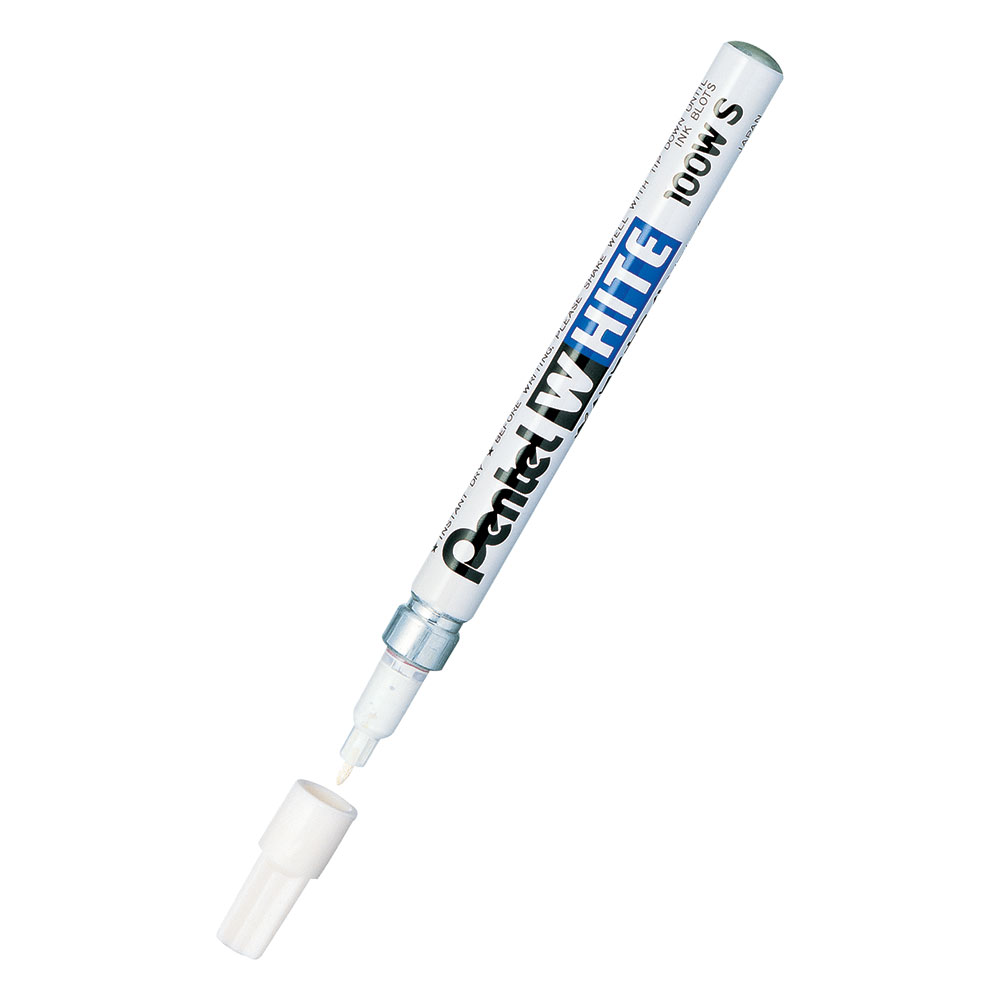 White маркер Pentel X100WS/WM/W - 2/3,9/6,6 мм. кръгъл, бял - Image 1