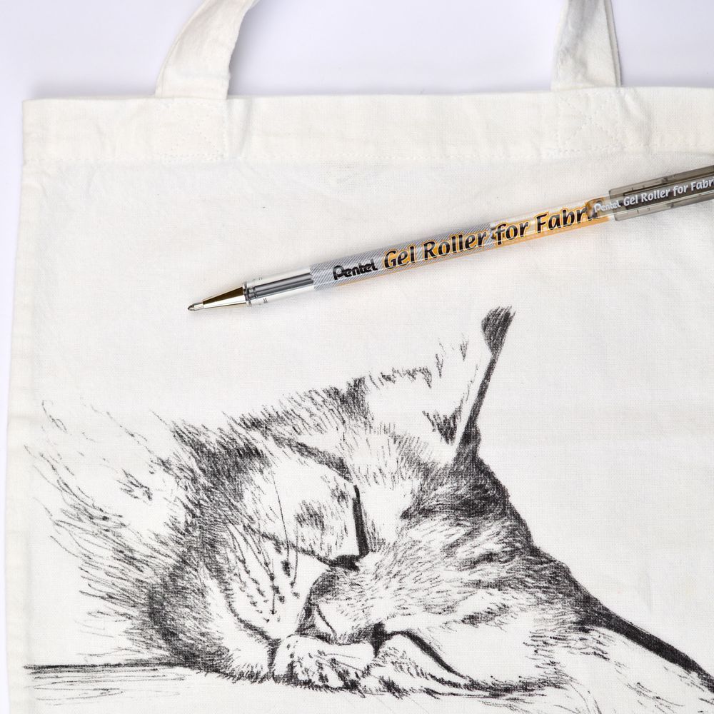 Ролер за текстил Pentel BN15 1.0 мм. черен - Image 2