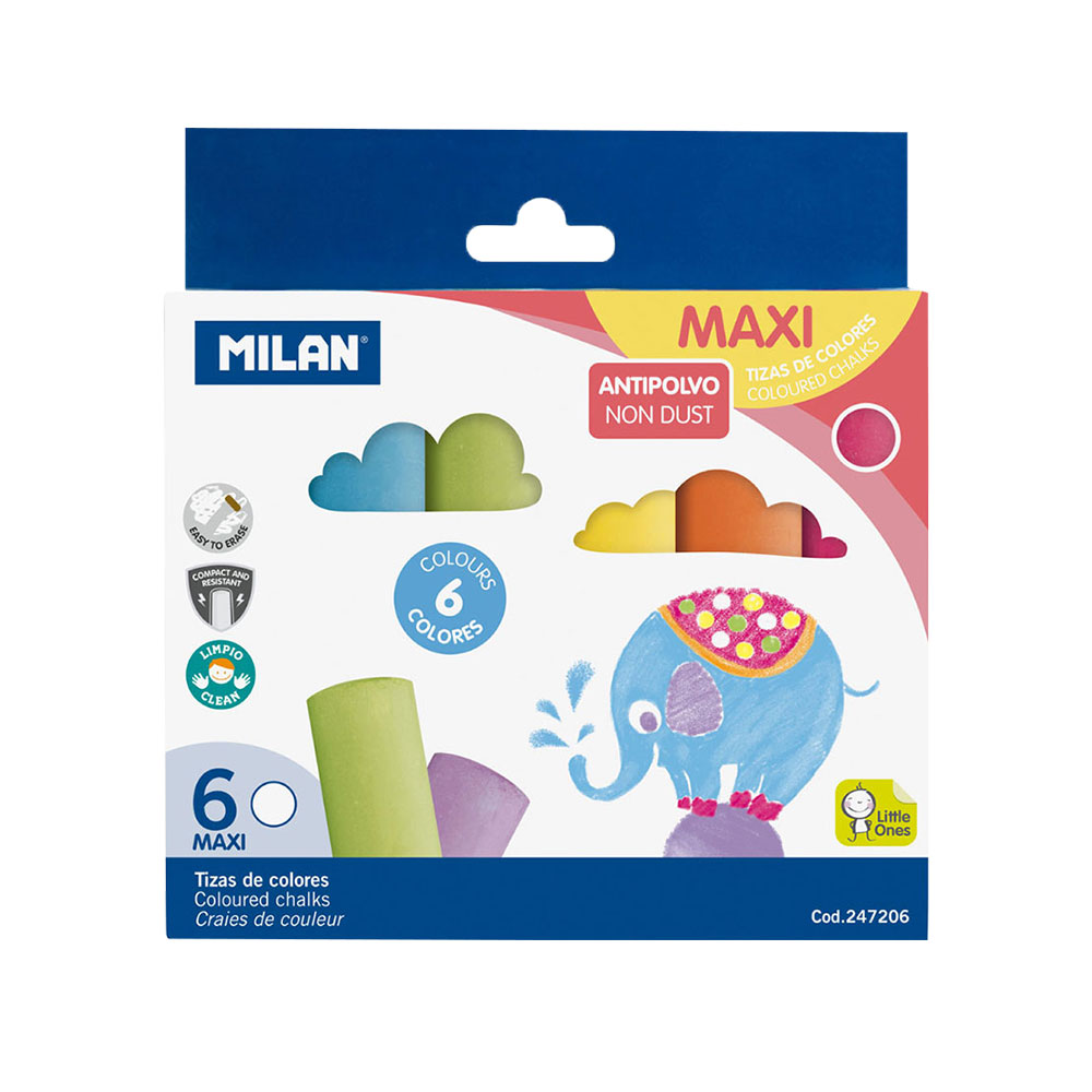 Цветен тебешир MILAN Maxi 6 броя - Image 1