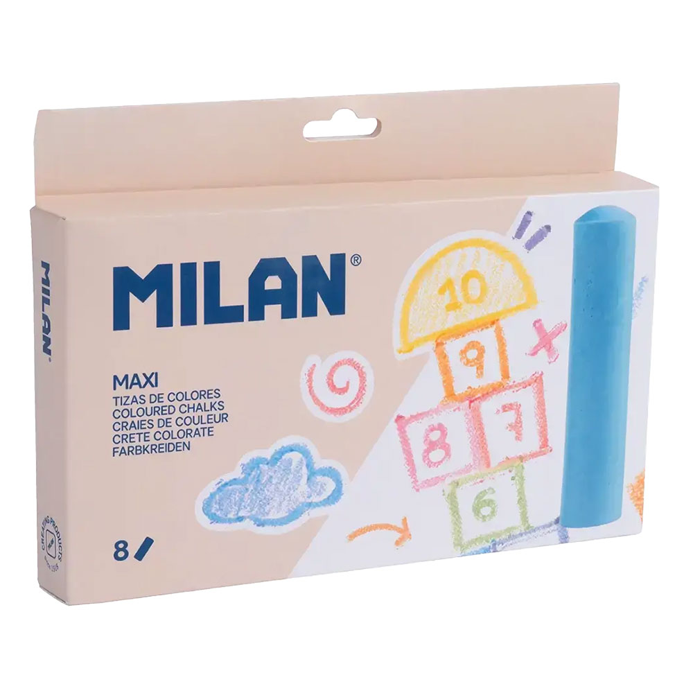 Цветен тебешир MILAN Maxi 8 броя - Image 1