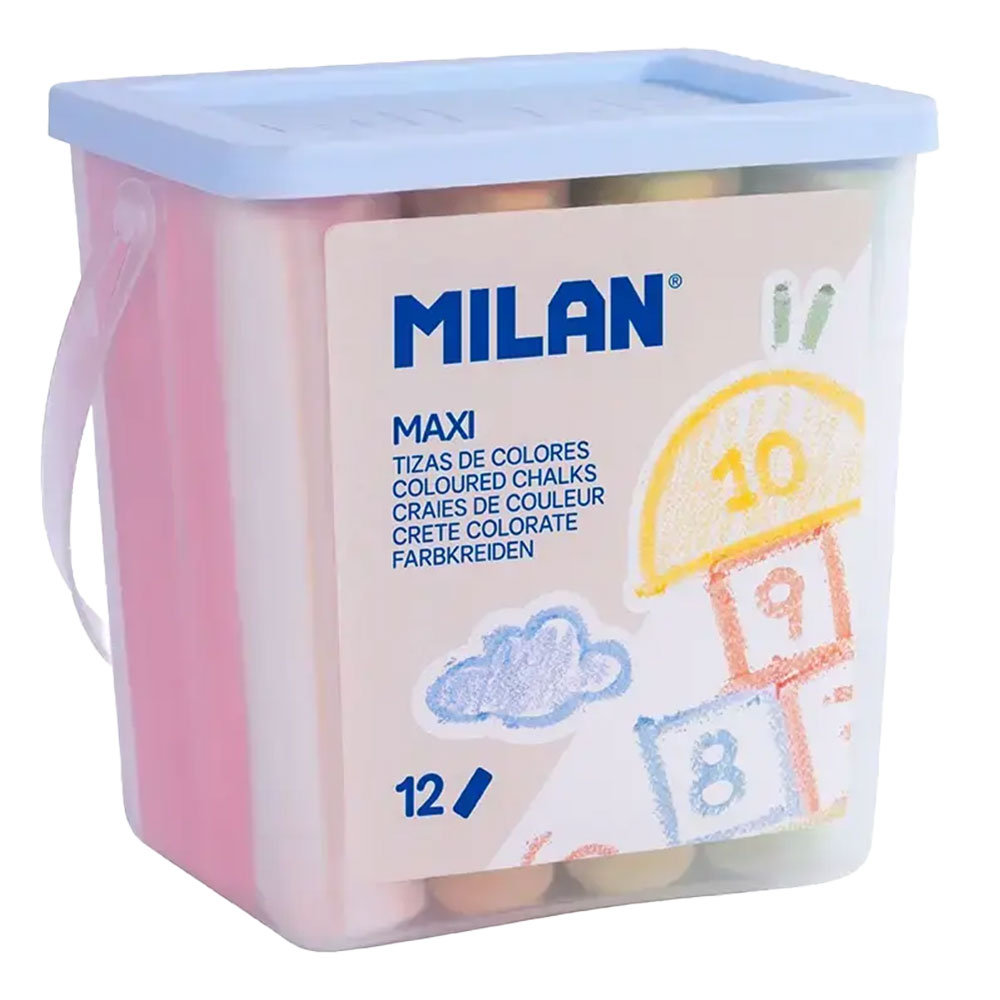 Цветен тебешир MILAN Maxi 12 броя - Image 1
